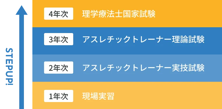 4年間でWライセンスを効率良く取得できるカリキュラム